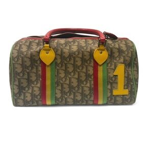 Christian Dior Rasta Boston Bag Beige Monogram Y2K Limited Edition